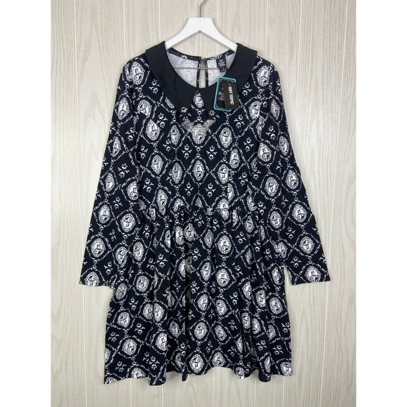 Disney Dresses & Skirts - Disney Nightmare Before Christmas Jack Sally Black White Collared Dress Size 3X